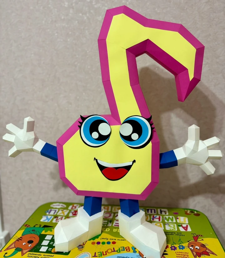 Music Note Papercraft Template - Low Poly, Pepakura PDF, DIY Handmade, Home Decoration, Creative Gifts