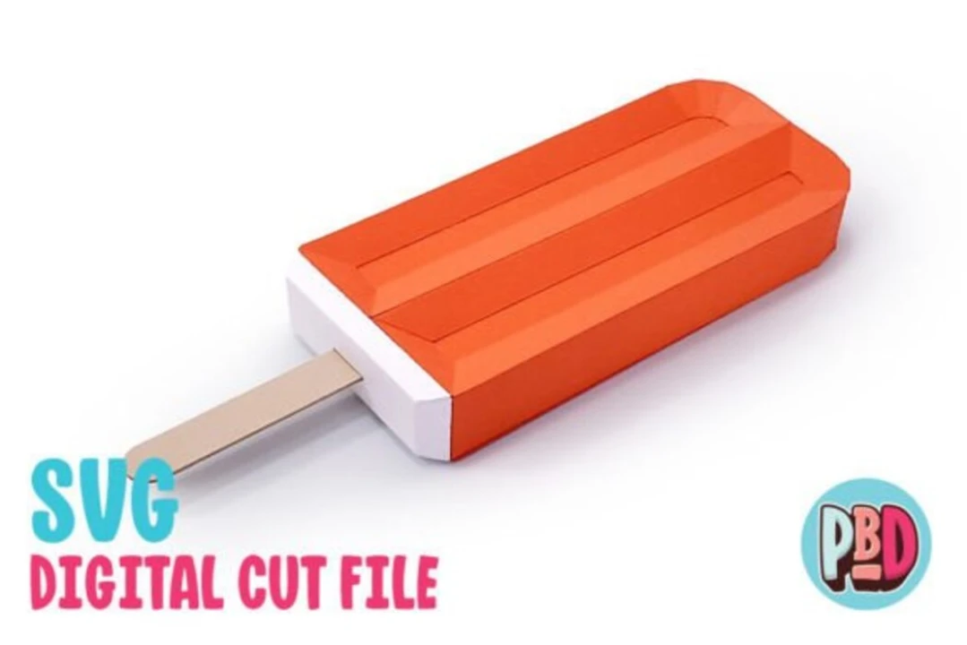 Orange Creamsicle 3D Papercraft SVG