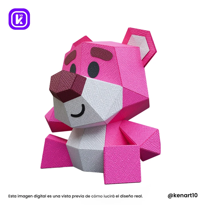 Lotso Mini, Toy Story, Walt Disney Papercraft Low Poly 3d DIY Kenart10