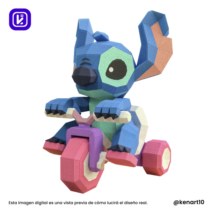 Stitch Tricycle, Stitch Especial, Lilo & Stitch, Walt Disney Papercraft Low Poly 3d DIY Kenart10 Stitch Tricycle, Stitch Especial, Lilo & Stitch, Walt Disney Papercraft Low Poly 3d DIY Kenart10