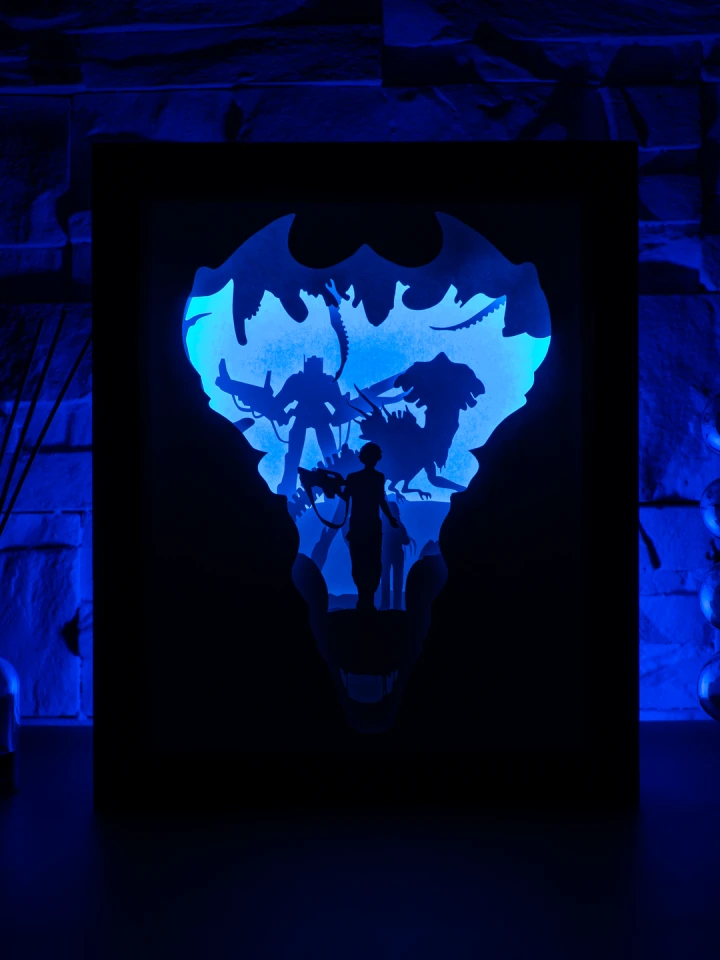 Alien Movie DIY Layered 3D Lightbox Papercut Template | Digital Lightbox Art for Home Decor, Shadow Box SVG PDF