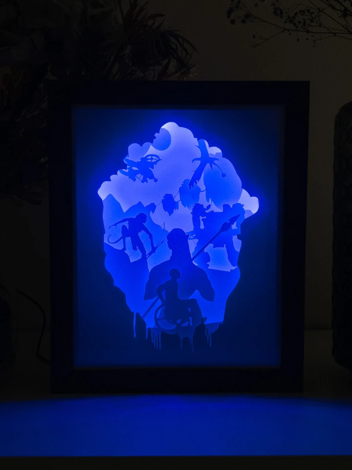 Avatar Movie DIY Layered 3D Lightbox Papercut Template | Digital Lightbox Art for Home Decor, Shadow Box SVG PDF