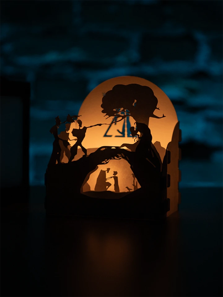 Harry Potter - Deathly Hallows DIY Layered 3D Lantern Papercut Template | Digital Lightbox Art for Home Decor, Shadow Box SVG PDF