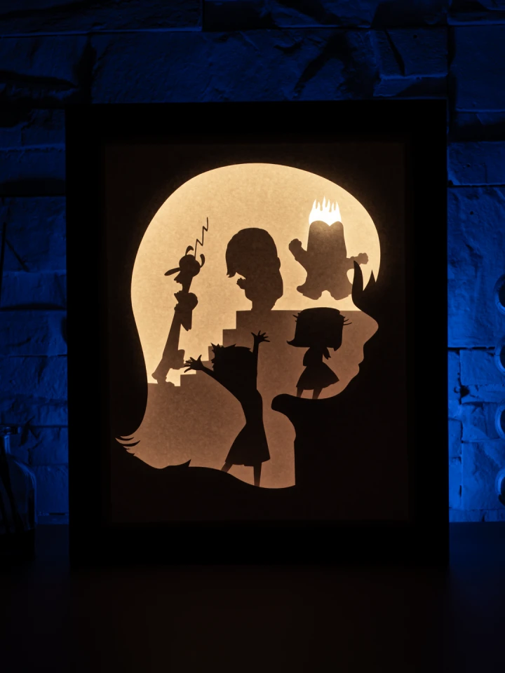 Inside Out DIY Layered 3D Lightbox Papercut Template | Digital Lightbox Art for Home Decor, Shadow Box SVG PDF