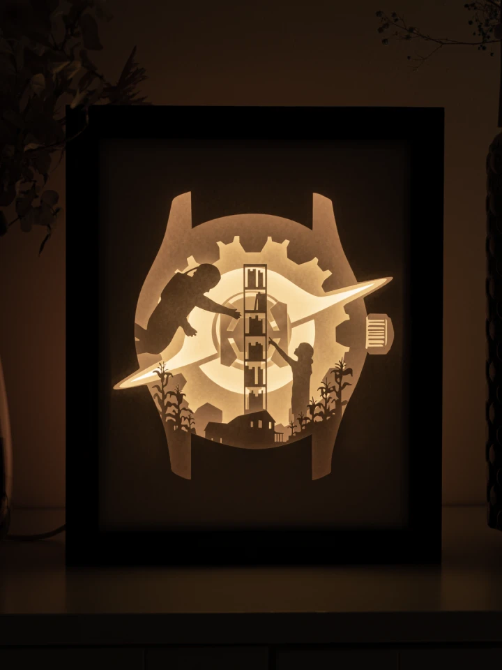 Interstellar DIY Layered 3D Lightbox Papercut Template | Digital Lightbox Art for Home Decor, Shadow Box SVG PDF