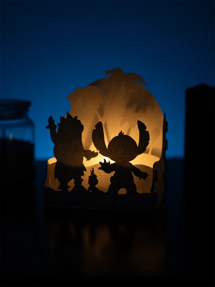 Lilo and Stitch DIY Layered 3D Lantern Papercut Template | Digital Lightbox Art for Home Decor, Shadow Box SVG PDF
