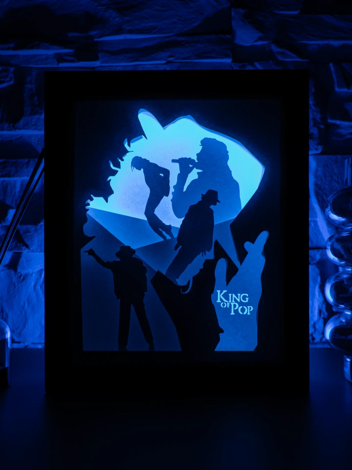 Michael Jackson DIY Layered 3D Lightbox Papercut Template | Digital Lightbox Art for Home Decor, Shadow Box SVG PDF