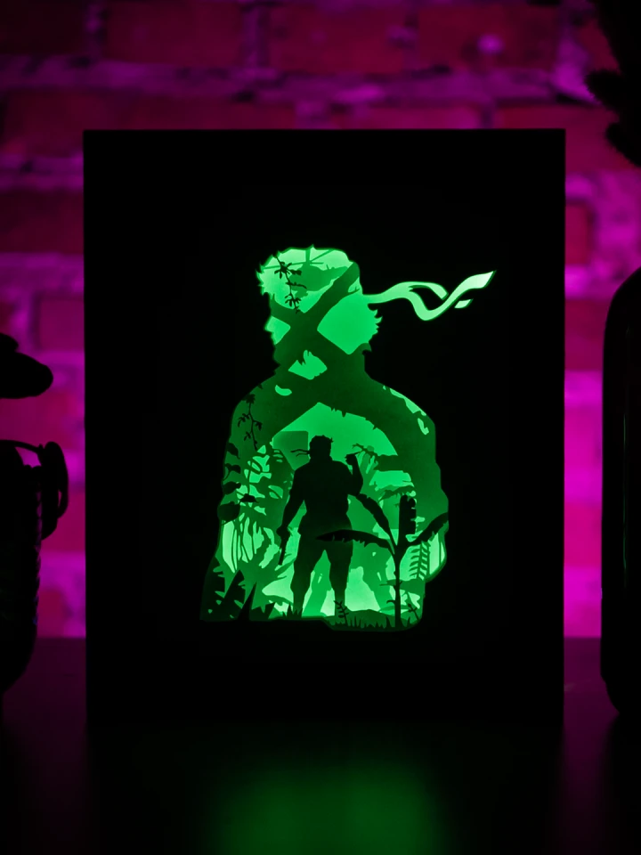 Metal Gear Solid DIY Layered 3D Lightbox Papercut Template | Digital Lightbox Art for Home Decor, Shadow Box SVG PDF