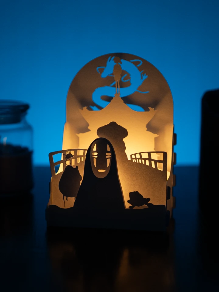 Spirited Away DIY Layered 3D Lantern Papercut Template | Digital Lightbox Art for Home Decor, Shadow Box SVG PDF