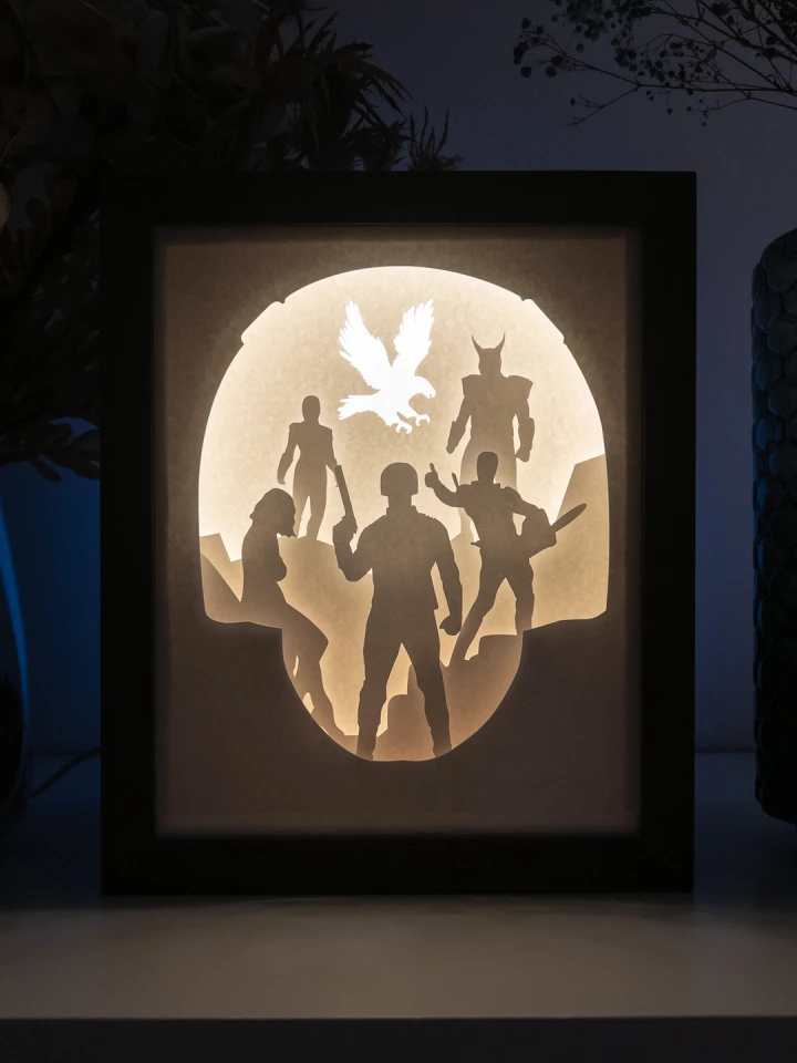 DC Comics Peacemaker Dead DIY Layered 3D Lightbox Papercut Template | Digital Lightbox Art for Home Decor, Shadow Box SVG PDF