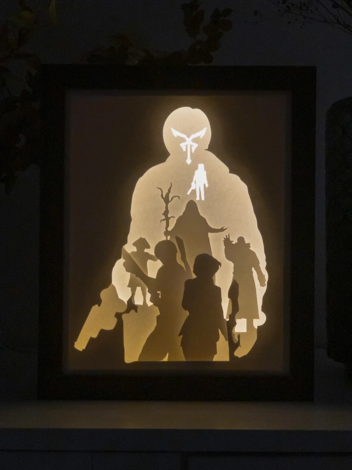 Resident Evil DIY Layered 3D Lightbox Papercut Template | Digital Lightbox Art for Home Decor, Shadow Box SVG PDF DXF