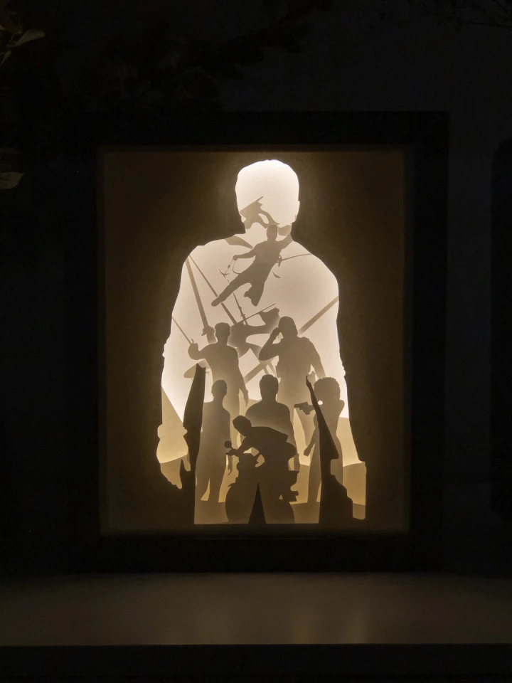 Uncharted DIY Layered 3D Lightbox Papercut Template | Digital Lightbox Art for Home Decor, Shadow Box SVG PDF DXF