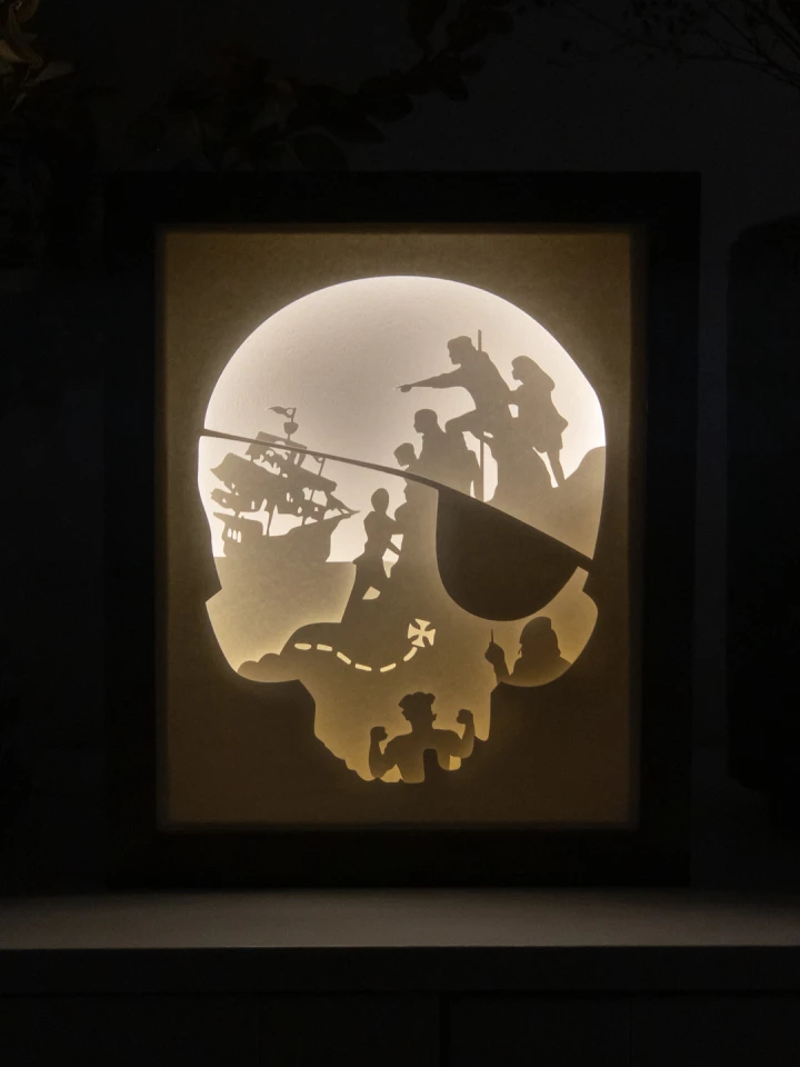 The Goonies DIY Layered 3D Lightbox Papercut Template | Digital Lightbox Art for Home Decor, Shadow Box SVG PDF