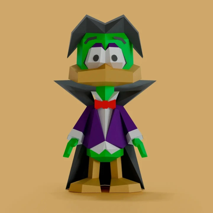 Count Duckula 3D Digital Template PDF | DIY Papercraft | El Conde Patula | Instant Download | Count Duckula 3D Digital Template PDF | DIY Papercraft | El Conde Patula | Instant Download |