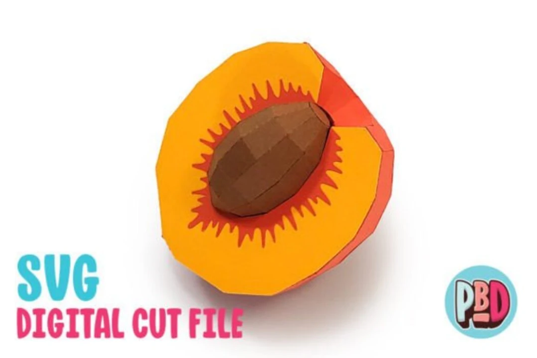Peach 3D Papercraft SVG