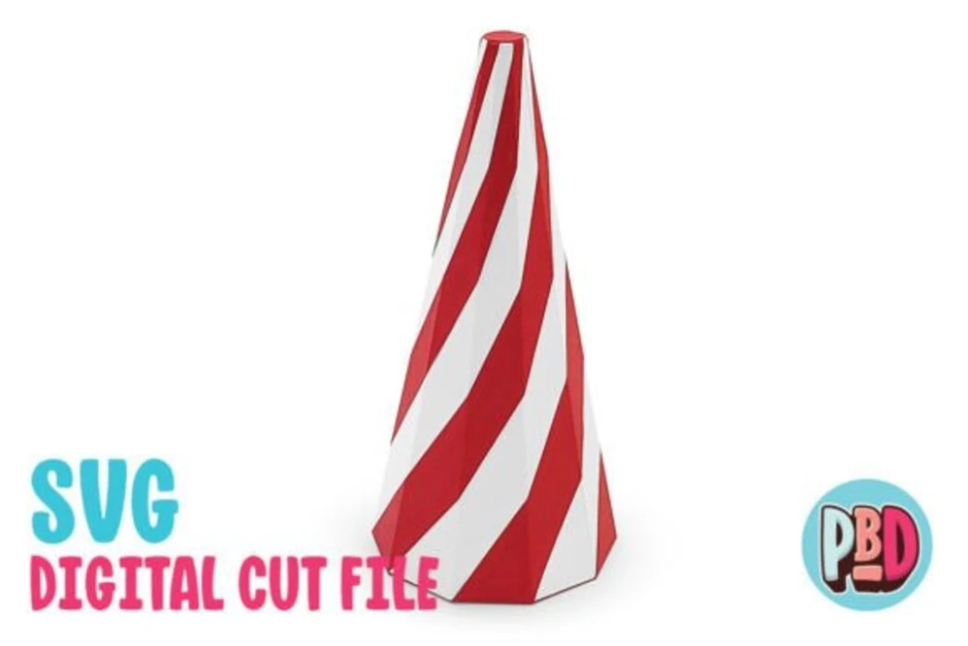 Peppermint Tree 3D Papercraft SVG