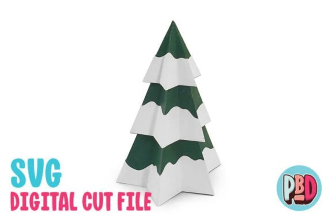 Pine Tree 3D Papercraft SVG
