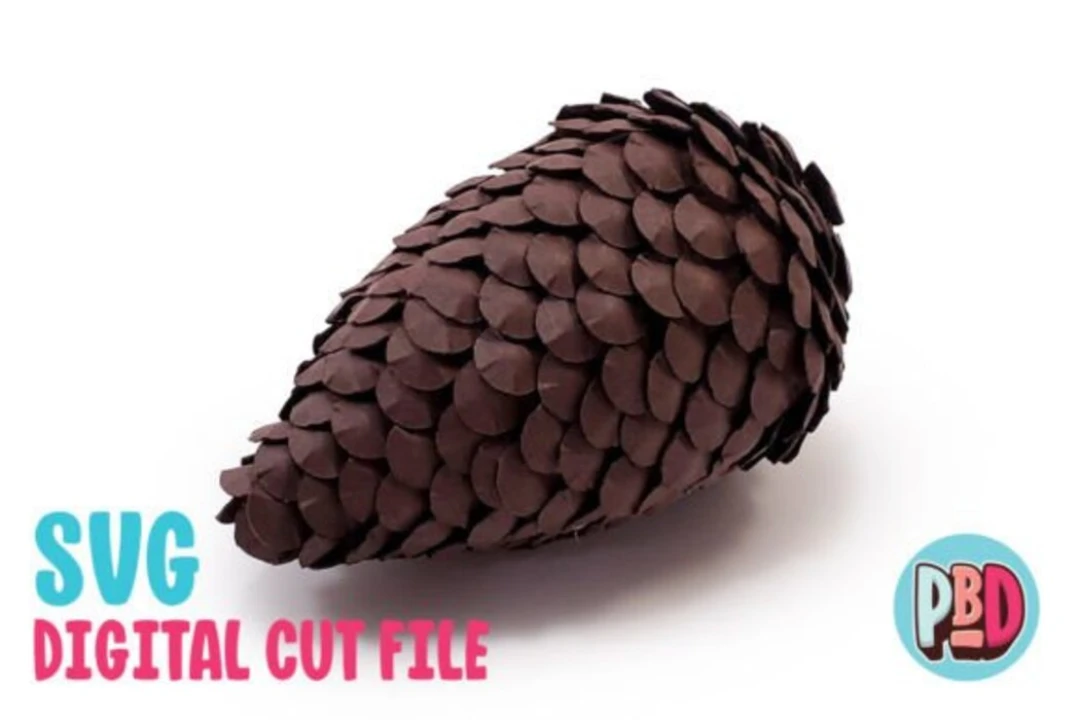 Pinecone 3D Papercraft SVG