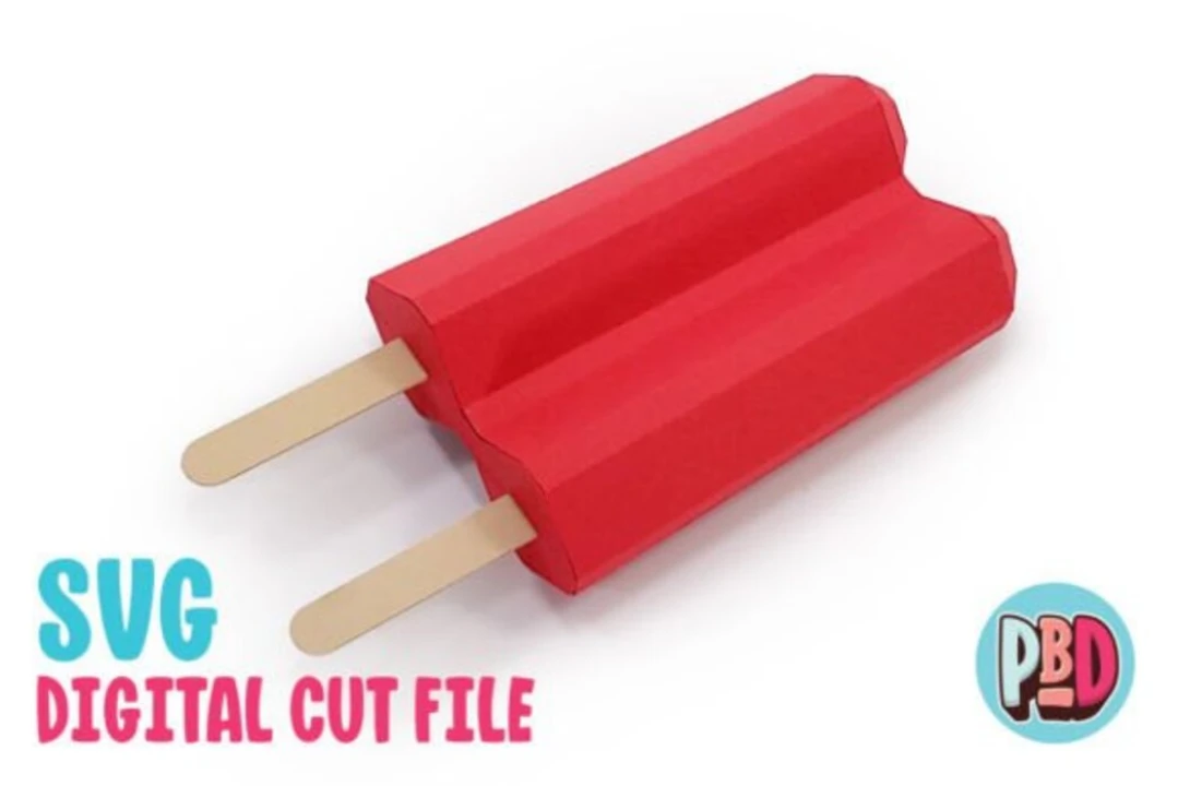 Popsicle 3D Papercraft SVG
