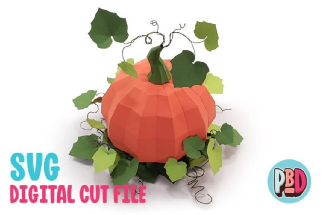 Deluxe Pumpkin 3D Papercraft SVG