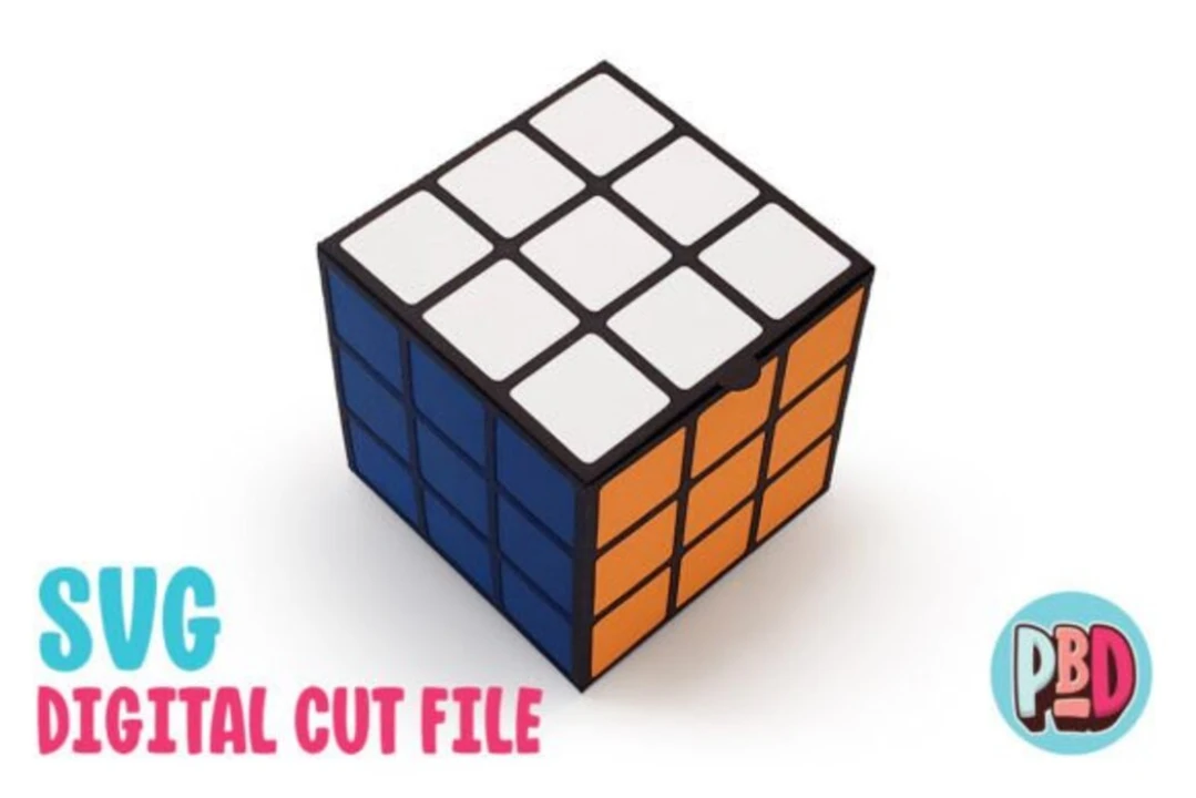 Puzzle Cube Gift Box 3D Papercraft SVG