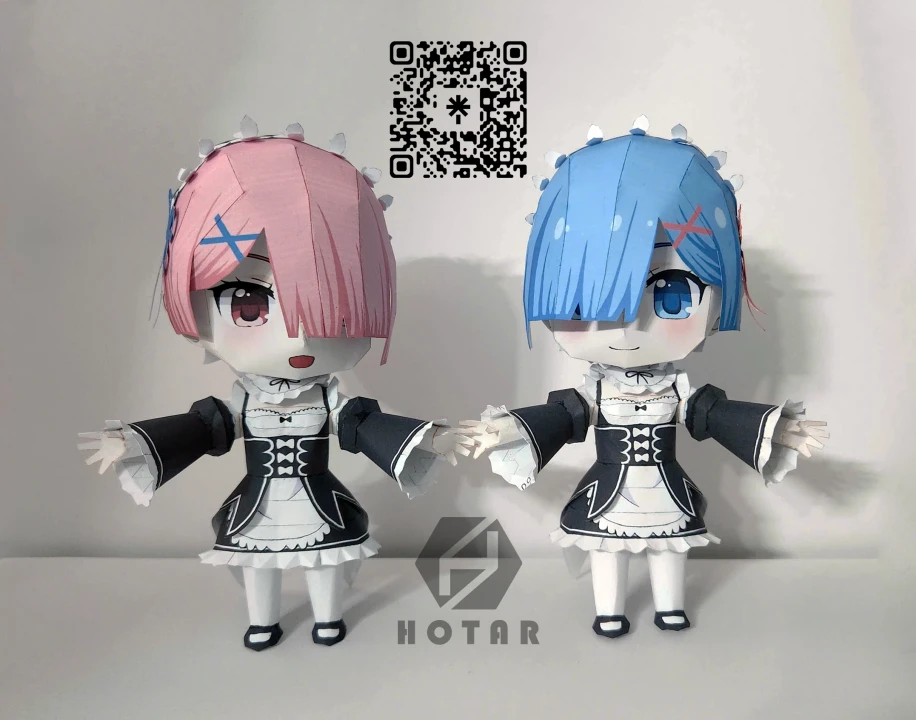 [Re Zero] Rem x Ram Papercraft