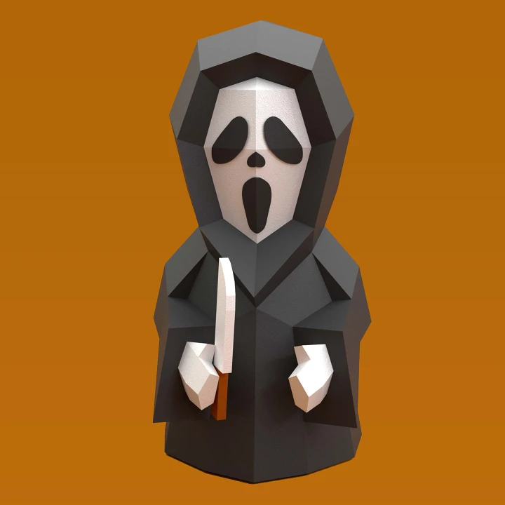 Ghostface 3D Digital Template PDF | DIY Papercraft | Scream Movie | Instant Download |