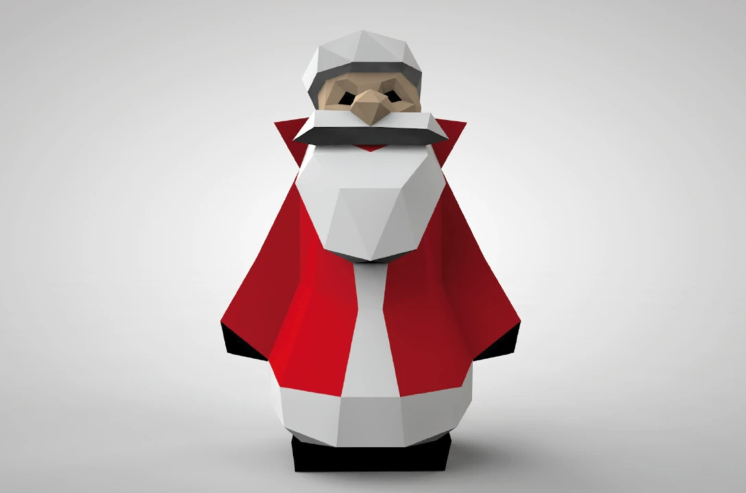 Papercraft Santa Claus Ded Moroz 3D Sculpture: DIY Pepakura Pattern