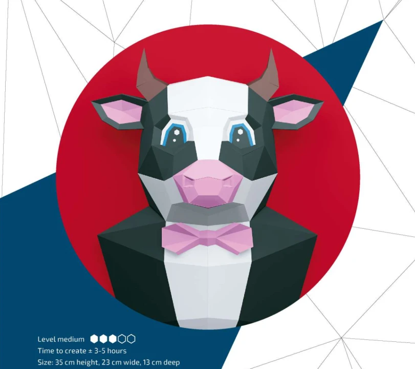 Papercraft 3D Elegant Bull Template