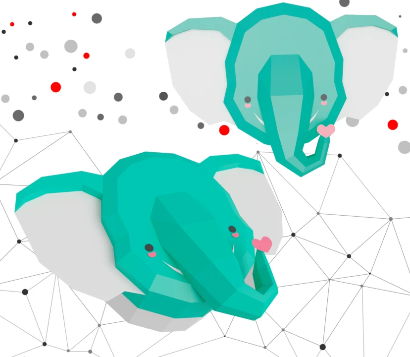 Gift box Elephant Low Poly Papercraft PDF template