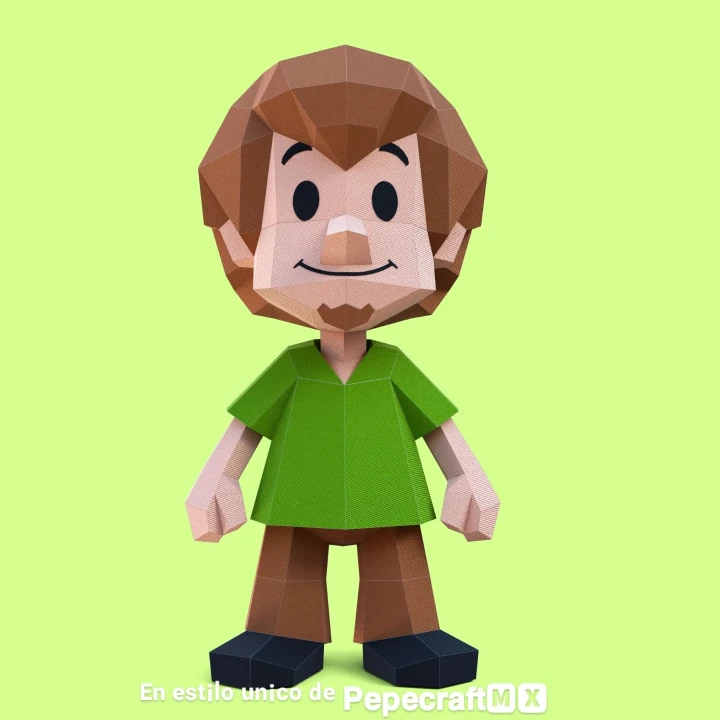 Shaggy 3D Digital Template PDF | DIY Papercraft | Scooby-Doo | Instant Download |