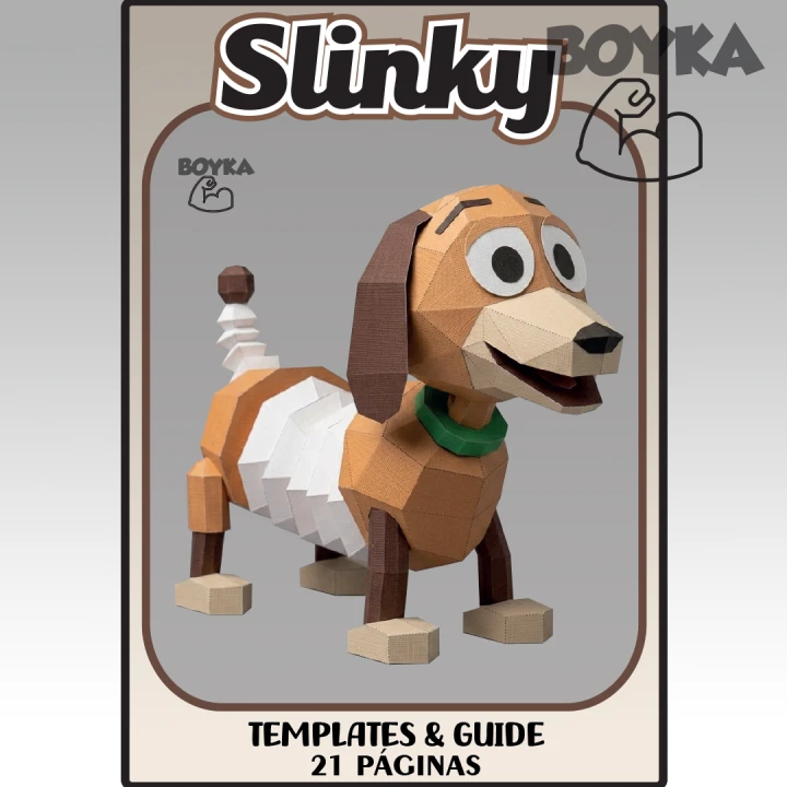 Slinky Toy Story Low Poly Papercraft Templates Gift DIY Decoration BOYKA