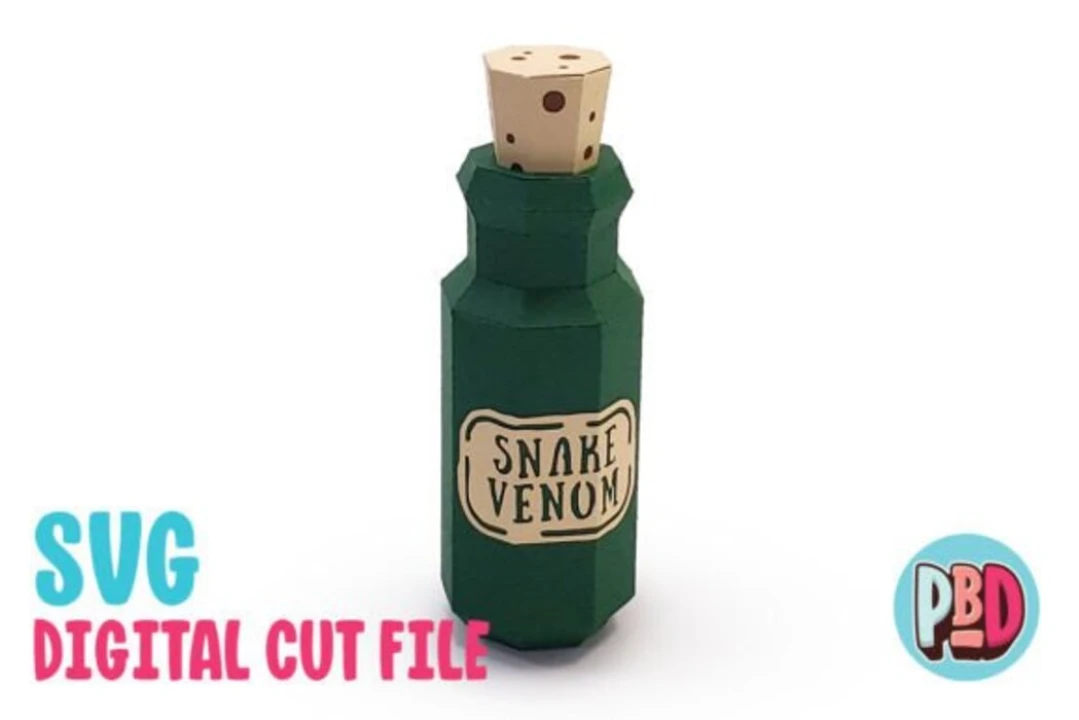 Snake Venom Potion 3D Papercraft SVG