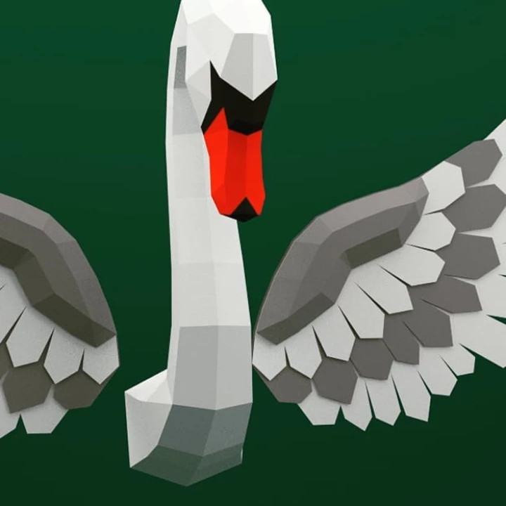 Swan Wall Papercraft Template - Low Poly, Pepakura PDF, DIY Handmade, Home Decoration, Creative Gifts Swan Wall Papercraft Template - Low Poly, Pepakura PDF, DIY Handmade, Home Decoration, Creative Gifts