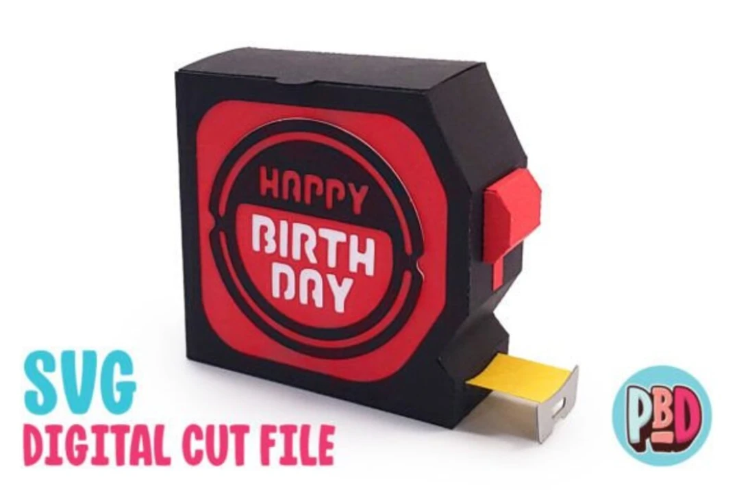 Tape Measure Treat Box Birthday