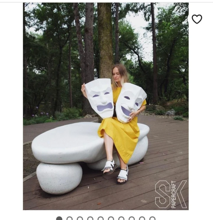 Theatrical Masks Papercraft PDF Template Set - Comedy & Tragedy Low Poly 3D Wall Art - DIY Decor