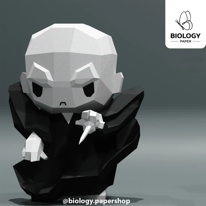 Voldemort Low Poly Papercraft Template Pepakura PDF DIY Handmade