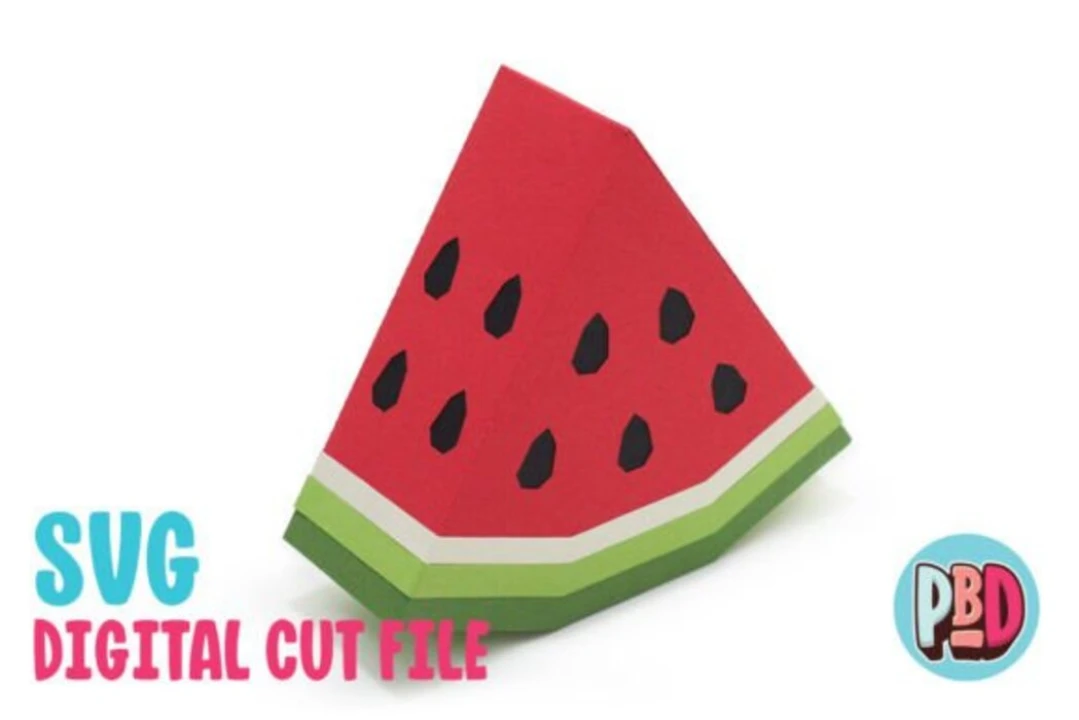 Watermelon 3D Papercraft SVG