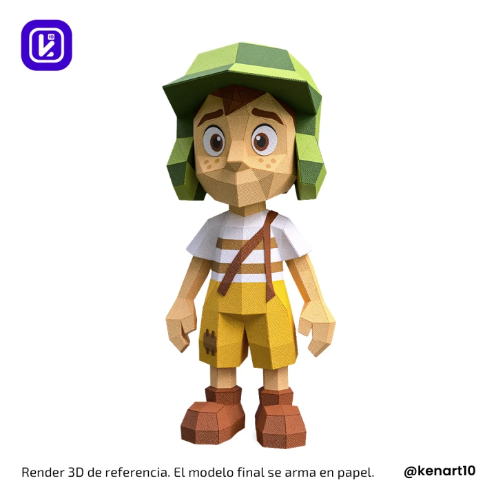 El Chavo del Ocho, El Chavo del 8 Papercraft Low Poly 3d DIY Kenart10