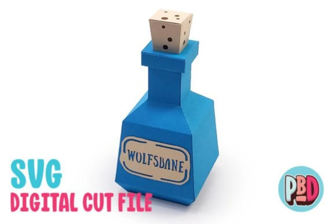 Wolfsbane Potion 3D Papercraft SVG