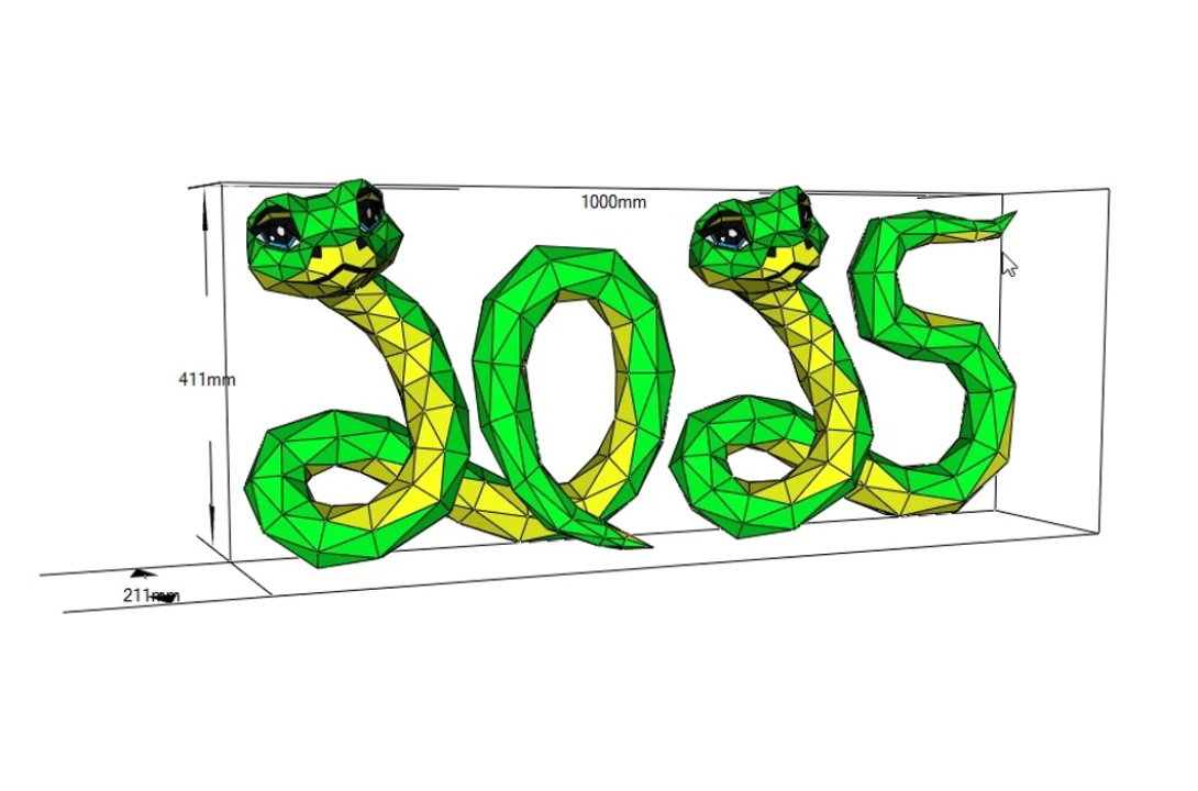 Snake 2025 Papercraft Template - Low Poly, Pepakura PDF, DIY Handmade, Home Decoration, Creative Gifts Snake 2025 Papercraft Template - Low Poly, Pepakura PDF, DIY Handmade, Home Decoration, Creative Gifts