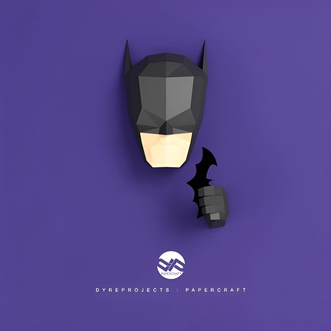 DIY Low Poly Papercraft, Batman, Digital template, DIY, Wall Decoration, Wall Hanging, Art, Hero, DC Comics, DC Universe