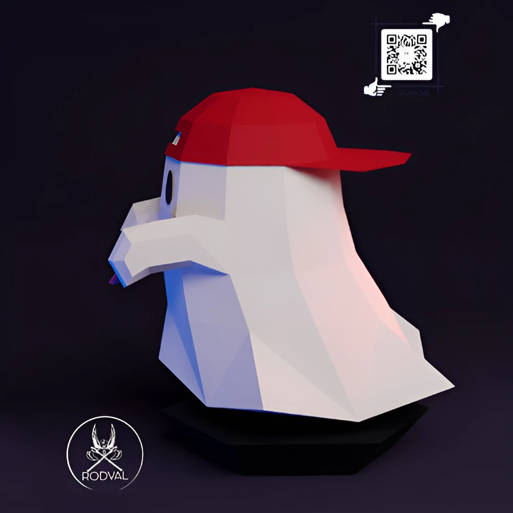 DANCING GHOST, Papercraft, Template, DIY, Paper, Low Poly, Holiday, 3D Model, Pdf Low Poply, October, Carnival, Halloween