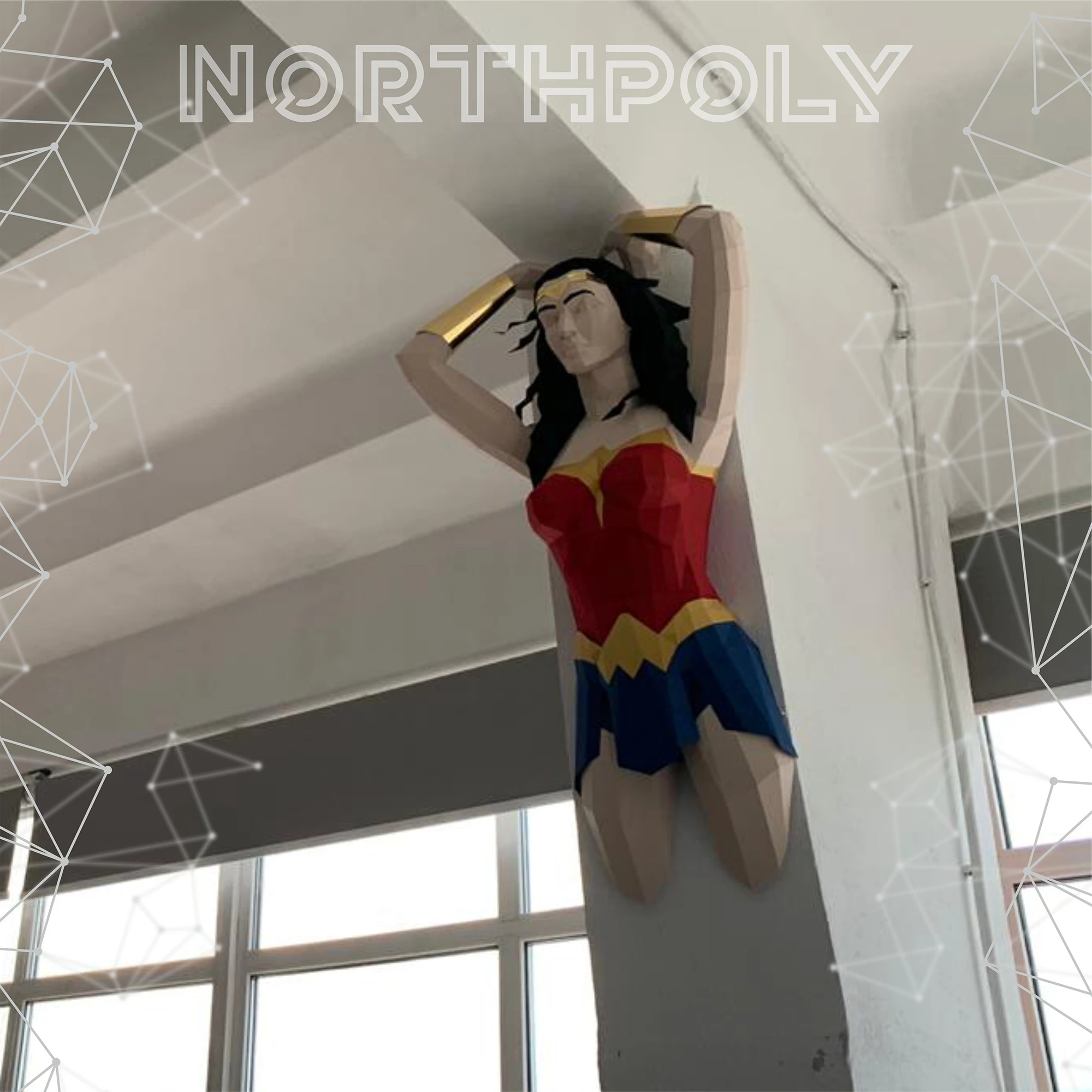 Wonder Woman Papercraft, Pdf, Gurko, Pepakura, Template, 3D Origami, Paper Sculpture, Low Poly, DIY Craft