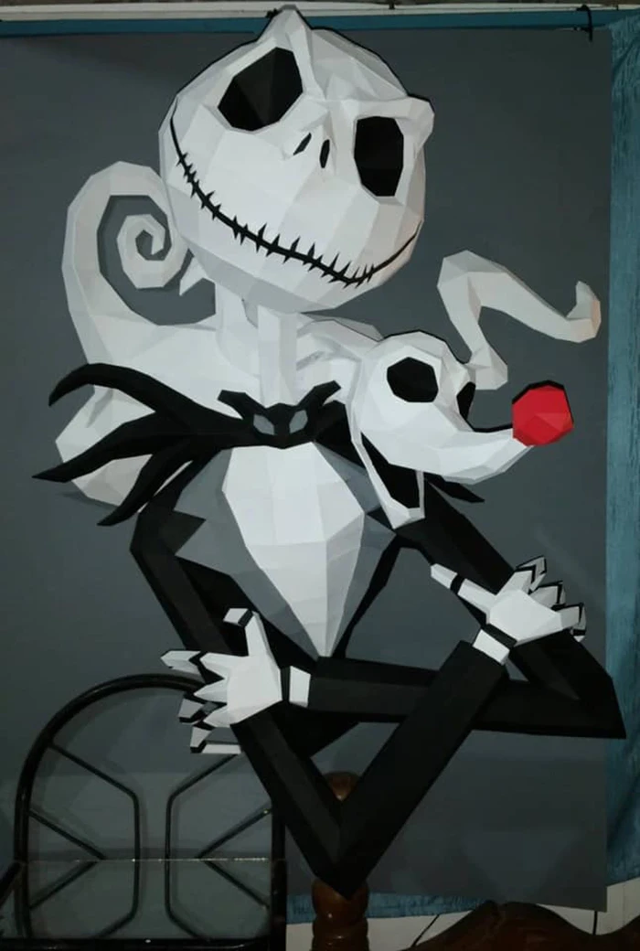 Jack Skellington and Zero, The Nightmare Before Christmas *Plantilla Papercraft PDF - PDF Papercraft Template*