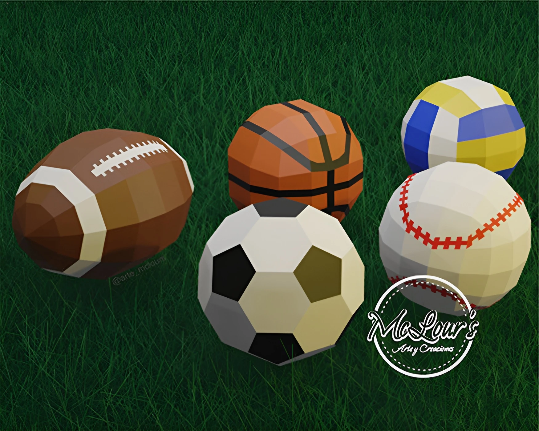 Ball Box Set/ Sports Ball Box/ Candy Bowl/ DiY Craft/ Template PDF/ Low Poly/ Papercraft Ball/ 3D Ball/ Craft/ Home decor