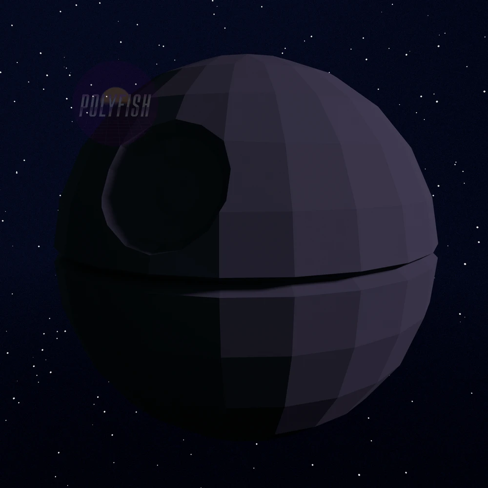 Death Star I and Death Star II, Star Wars  PDF Template, Low Poly, Paper Sculpture, DIY, Pepakura Pattern, Handmade, Papercraft, Lowpoly, Lowpoly Papercraft