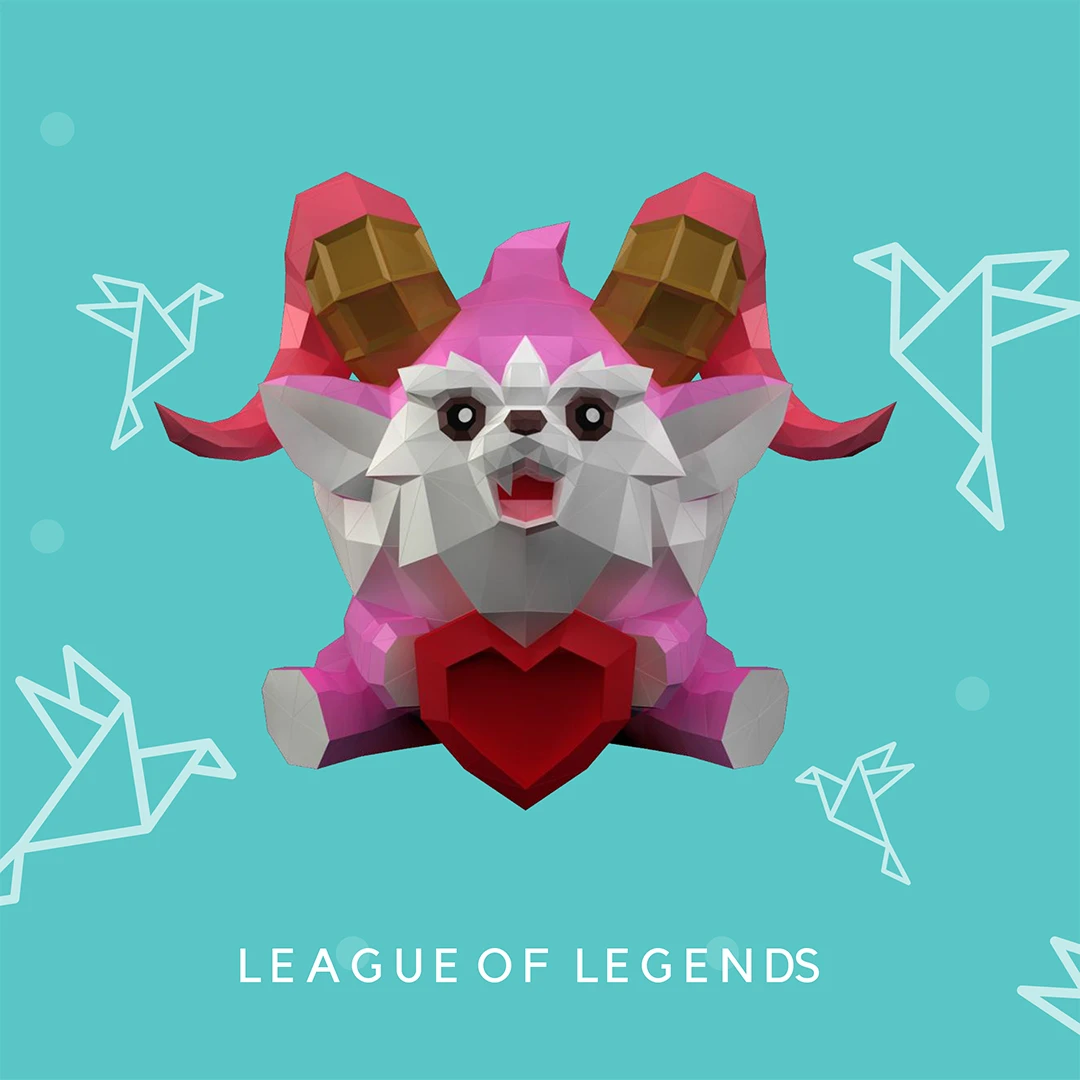 League of Legends Furyhorn Papercraft PDF, Template For office, Room, Decor, DIY gift for friends, family, Low poly Paper, Paper Craft 3D kit by J3Du