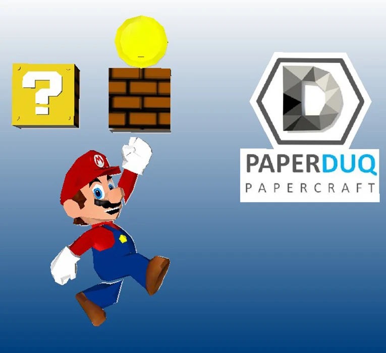 Mario Jumping *Plantilla Papercraft PDF - PDF Papercraft Template*