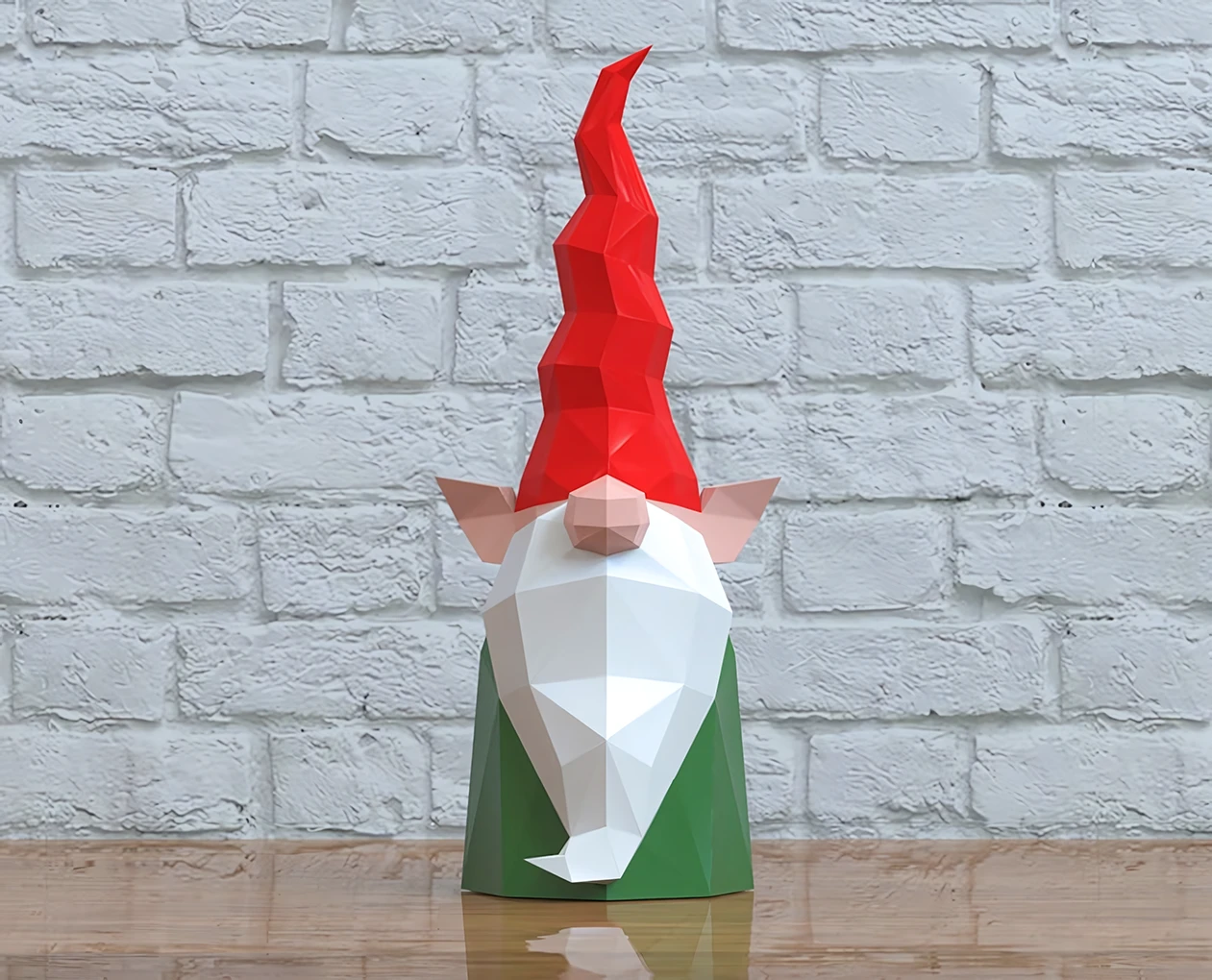 Gnome Elf Papercraft, Lowpoly, Lowpoly Papercraft